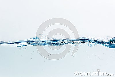 Water splash with bubbles of air, isolated on the white background Stock Photo