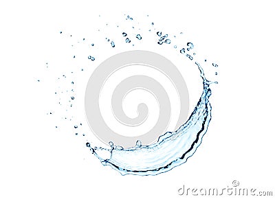 Water splash circle isolated Stock Photo