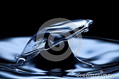 Water splash close up with drops, fresh liquid Stock Photo