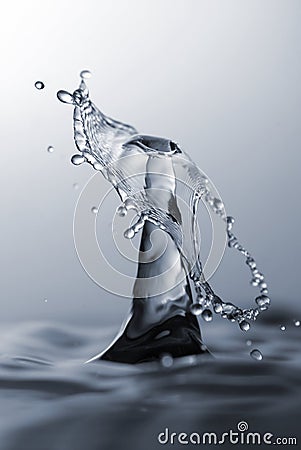 Water splash collision Stock Photo