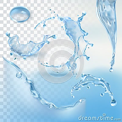 Water splash element Vector Illustration