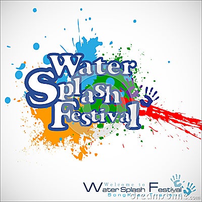 The Water Splash Festival. Vector Illustration