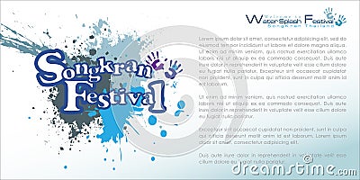 The Water Splash Festival. Vector Illustration