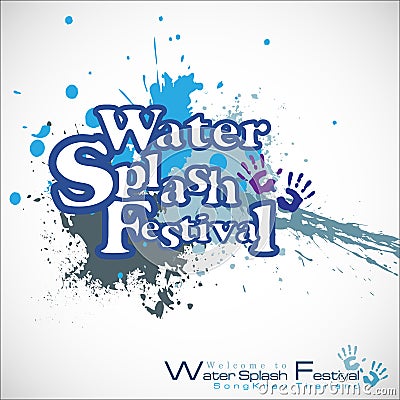 The Water Splash Festival. Vector Illustration