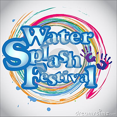 The Water Splash Festival. Vector Illustration