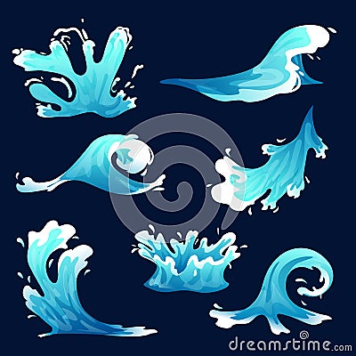 Water splash, game Vector Illustration