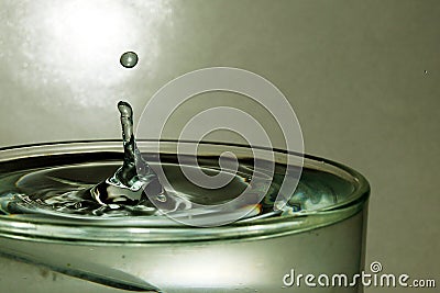 Water splash in Glass Stock Photo