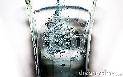 Water splash in Glass Stock Photo