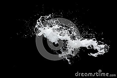 Water Splash Isolated On The Black background Stock Photo