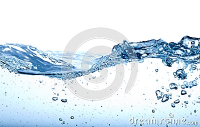 Water splash isolated on white Stock Photo