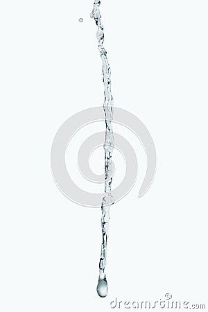 Water Splash jet isolate On white Background Stock Photo