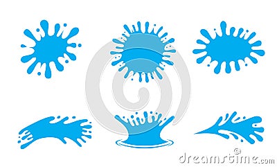 Water splash logo collection Vector Illustration