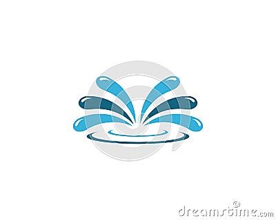 Water splash logo vector icon illustration Vector Illustration