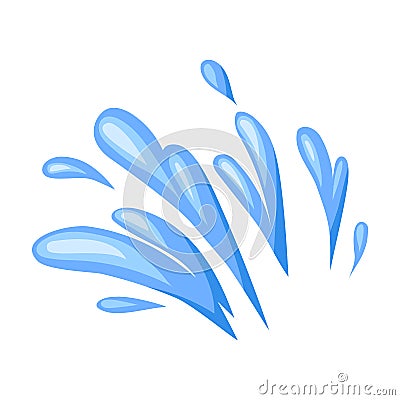 Water splash vector icon.Cartoon vector icon isolated on white background water splash. Vector Illustration