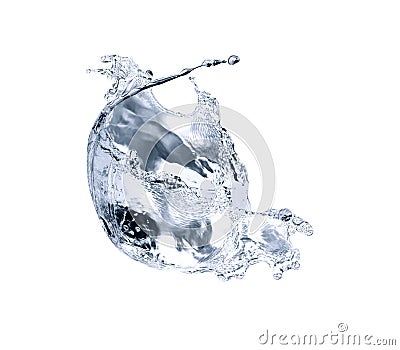 Water Splash On White Stock Photo