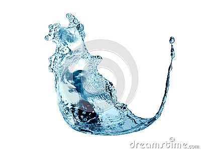 Water Splash On White Stock Photo