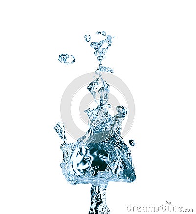 Water Splash On White Stock Photo