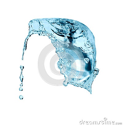 Water Splash On White Stock Photo