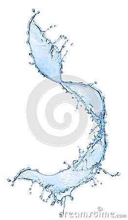 Water splashes isolated on white Stock Photo