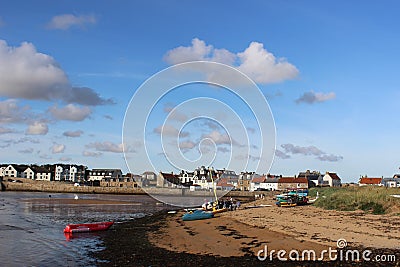 Water sports activity in harbour area, Elie, Fife Editorial Stock Photo