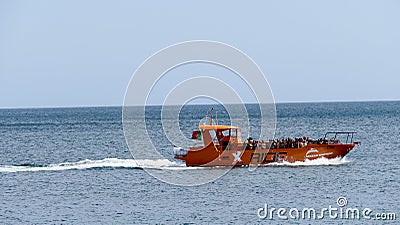 Water sports on holiday - Jetboat Editorial Stock Photo