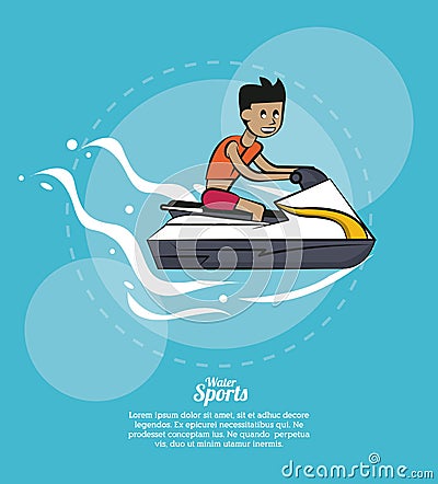 Water sports infographic Vector Illustration