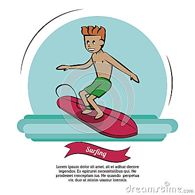 Water sports infographic Vector Illustration