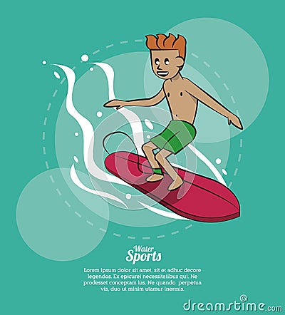 Water sports infographic Vector Illustration