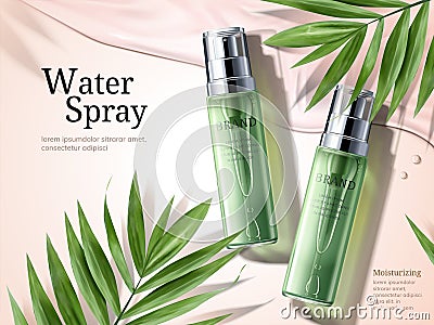 Water spray ads Vector Illustration