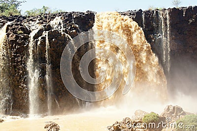 Water spray of Blue Nile falls Stock Photo