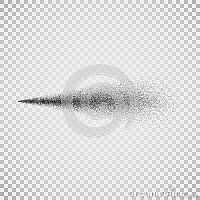 Water spray effect. Fog particles stream in air. Realistic spray air freshener, shower. Vector Vector Illustration