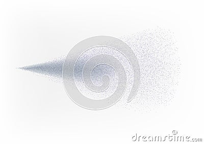 Water spray effect isolated on white background. Realistic fountain, spray air freshener, shower. Stock Photo