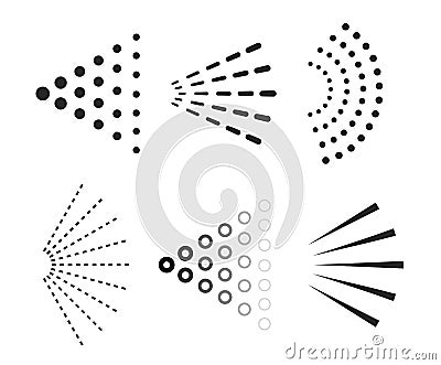 Water spray icon, aerosol mist Vector Illustration