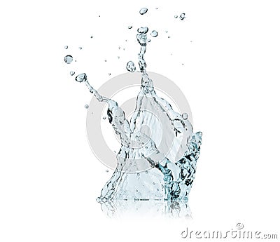 Water spreading isolated on the white background Stock Photo