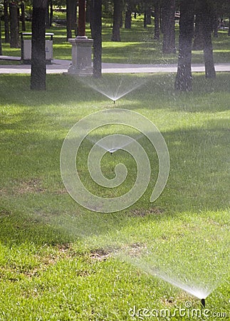 Water sprinkle Stock Photo