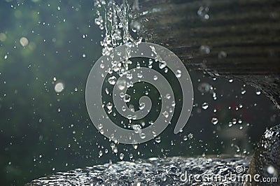 Water sprinkle fountain Stock Photo