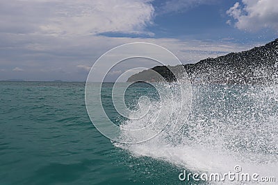 Water sprinkle line Stock Photo