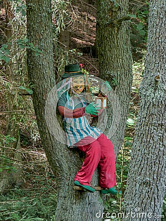 Water sprite sitting on a tree. Stock Photo