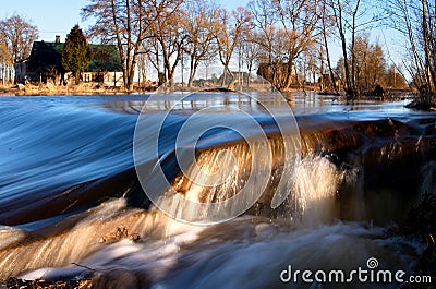 Water, stream, waterfall Stock Photo