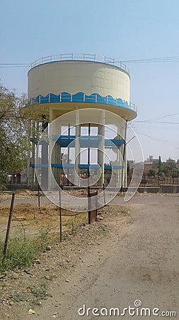 Water supplying tank to the city Stock Photo