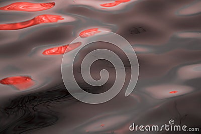 Water surface with reflections in color of living coral Stock Photo