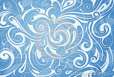 Water swirls ornament Vector Illustration