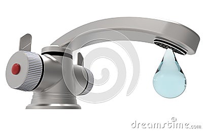 Water tap - drop Cartoon Illustration