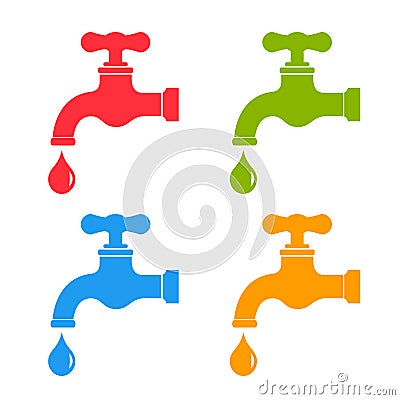 Water tap icon Vector Illustration