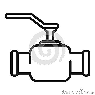 Water tap icon outline vector. Drain plumber Stock Photo