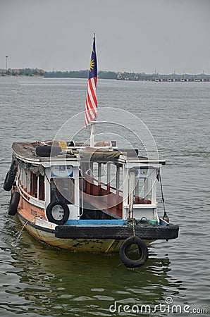 Water taxi for transport in Malaysian east coast Editorial Stock Photo