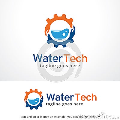 Water Tech Logo Template Design Vector, Emblem, Design Concept, Creative Symbol, Icon Vector Illustration