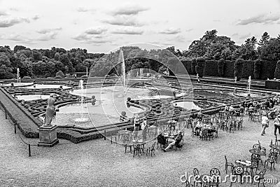 Water Terraces of Blenheim Palace Park, UK Editorial Stock Photo
