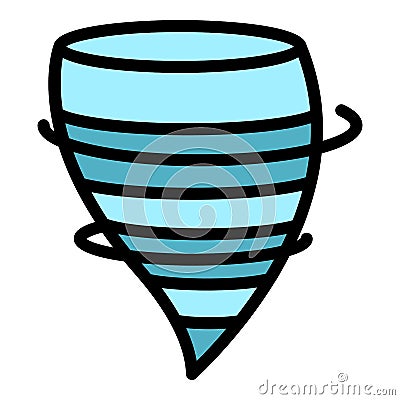 Water tornado icon color outline vector Vector Illustration