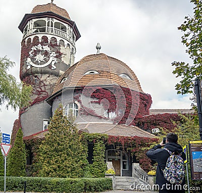 Water tower. City of Svetlogorsk. Kaliningrad region. Editorial Stock Photo